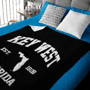 Discover Key West Florida FL Vintage State Athletic Style Baby Blankets