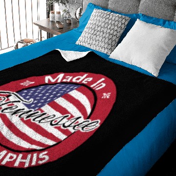 Discover Made in Memphis Tennessee USA Flag Baby Blankets
