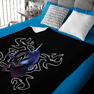 Discover Black unicorn over Tattoo Baby Blankets