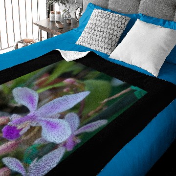 Discover Mini orchid up close Baby Blankets