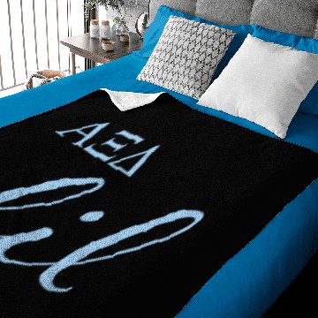 Discover Alpha Xi Delta Lil Script Sweat Baby Blankets