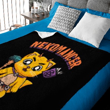 Discover Necomancer Necromancer With Wand Book Cat Baby Blankets