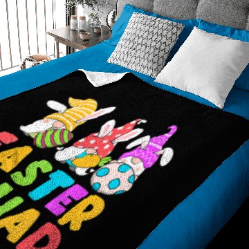 Discover Cute Gnomes Easter Egg Hunt Bunny Ears Easter Squa Baby Blankets