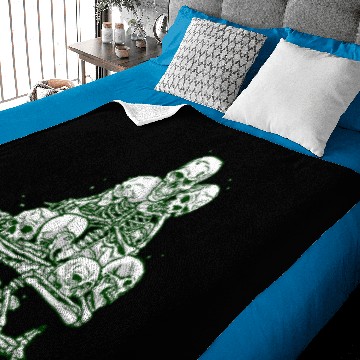 Discover skull ugly christmas tree skeleton gothic Baby Blankets