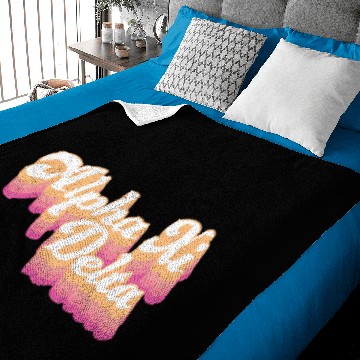 Discover Alpha Xi Delta | Groovy Script Baby Blankets