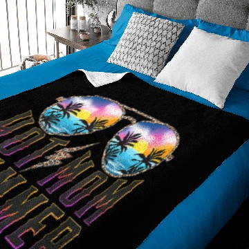 Discover Hot Mom Summer Leopard Glasses With Palm Tree Beac Baby Blankets