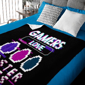 Discover Gamer Love Easter Egg Pixel Video Game Boy Easter Baby Blankets