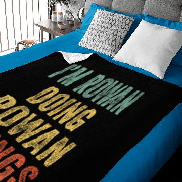 Discover I'm Rowan Doing Rowan Things Fun Personalized Firs Baby Blankets
