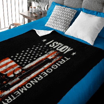 Discover I Study Triggernometry Gun American Flag On Back Baby Blankets