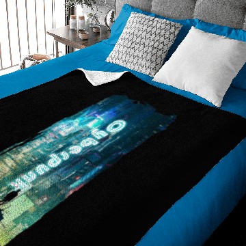 Discover cyberpunk scene Baby Blankets