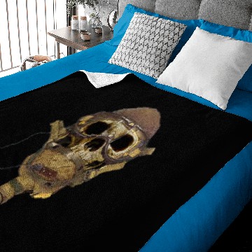 Discover Skull leather helmet Baby Blankets