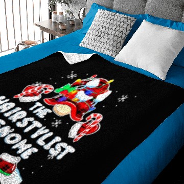 Discover Hairstylist Gnome Gnomies Red Plaid Matching Famil Baby Blankets