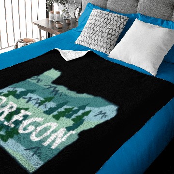 Discover Oregon State Map Illustration Baby Blankets