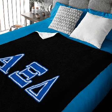 Discover Alpha Xi Delta Blue Letters Baby Blankets