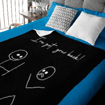 Discover I Got Your Back Stick Figure Friendship Novelty Sa Baby Blankets