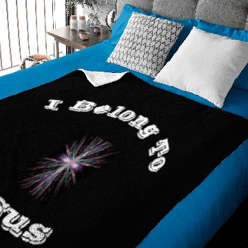 Discover I Belong To Jesus Basic  Feather Cross Baby Blankets