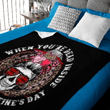 Discover Dead Inside But It's Valentines Day Leopard Skull Baby Blankets