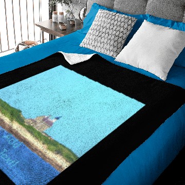 Discover Block Island North Light Baby Blankets