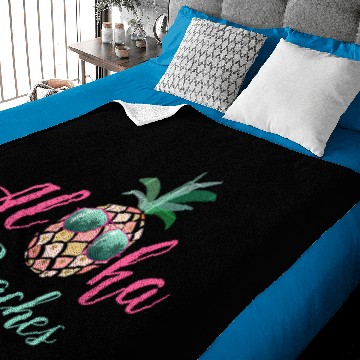 Discover Aloha Beaches Tropical Racerback  Pineapple Baby Blankets