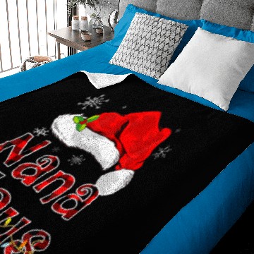 Discover Funny Santa Nana Claus Red Plaid Christmas Family Baby Blankets