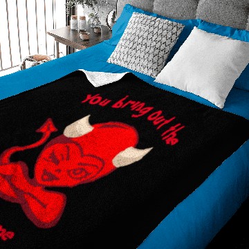 Discover Fun Red Female Devil Baby Blankets