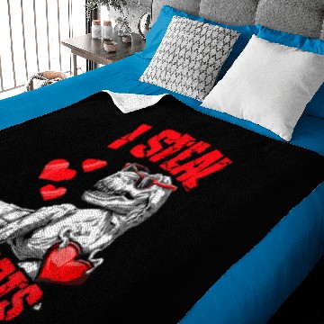 Discover Valentines Day Kids Dinosaur T Rex Lover I Steal H Baby Blankets