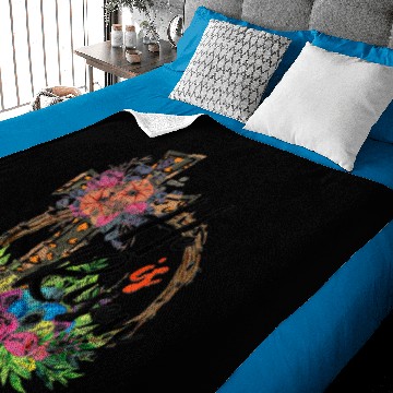 Discover He Is Risen Easter Flower Baby Blankets