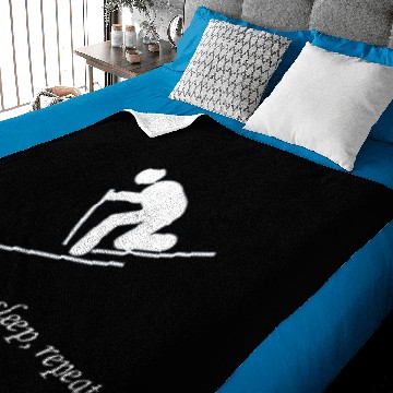 Discover Telemark skiing. Eat, Tele, Sleep, Repeat Baby Blankets