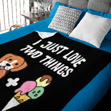 Discover I Just Love Two Things Ice Cream Beagle Dog Baby Blankets