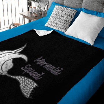 Discover Mermaid Squad in light grey Baby Blankets
