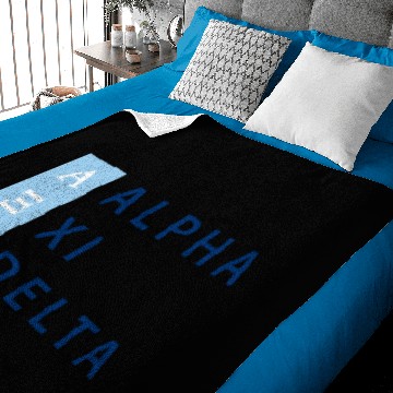 Discover Alpha Xi Delta Stacked Sweat Baby Blankets