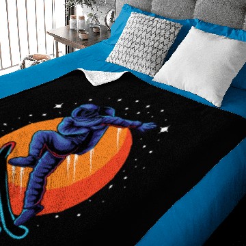 Discover Astronaut Astro Skate Run Baby Blankets
