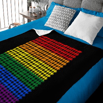 Discover Rainbow Houndstooth Baby Blankets