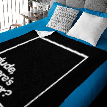 Discover Dude, Where's My Beer? Minimal White Typography Baby Blankets