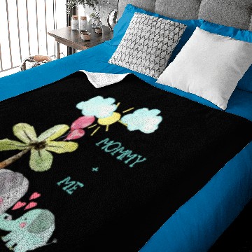 Discover Mommy and Me | Teal Mom and Baby Elephant Baby Blankets