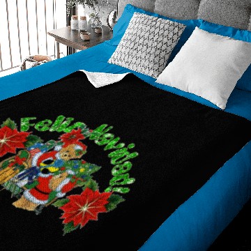 Discover Feliz Navidad Bears Baby Blankets
