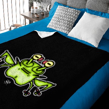 Discover Grumpy odd frog toad v2-1 Baby Blankets