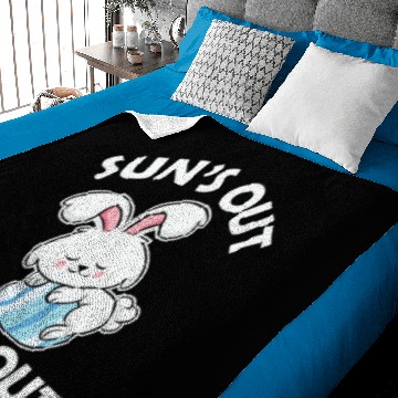 Discover Funny Suns Out Buns Out Easter Day Easter Bunny Baby Blankets