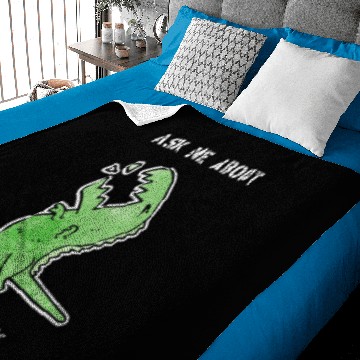 Discover Ask me about my trex funny sleeveless Baby Blankets