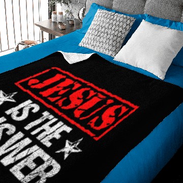 Discover Jesus Is The Answer Christ God Religious Catholic Baby Blankets