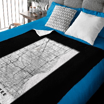 Discover Milwaukee Map Baby Blankets