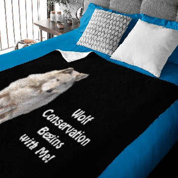 Discover Grey Wolf Conservation Wildlife Art Baby Blankets