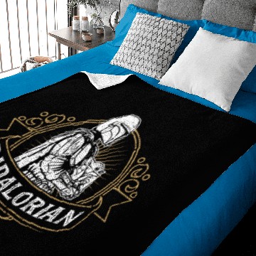 Discover Dadalorian Vintage Badge Baby Blankets