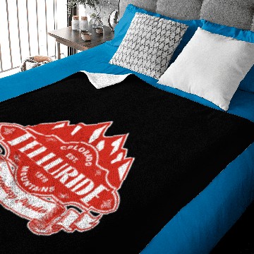 Discover Telluride Mountain Emblem Color Baby Blankets