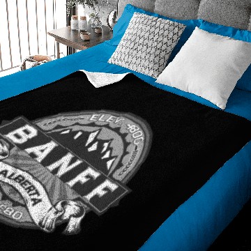 Discover Banff Gray Logo Baby Blankets