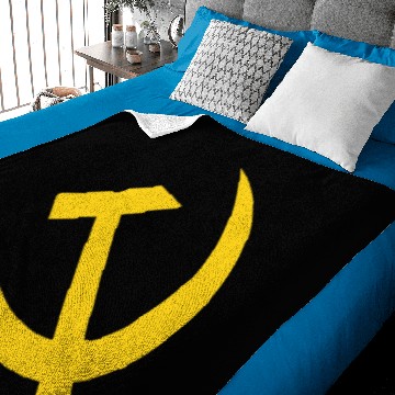 Discover Hammer and sickle (yellow) Baby Blankets