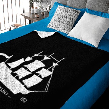 Discover Columbus Day Tall Ship Baby Blankets