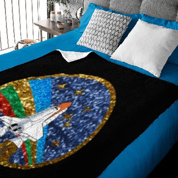 Discover sequin space ship Baby Blankets