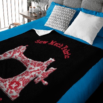 Discover Red Damask Sewing Machine Monogram Baby Blankets