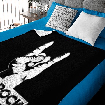 Discover Lets Rock ! Rock N Roll Classic Rock Vintage Devil Baby Blankets